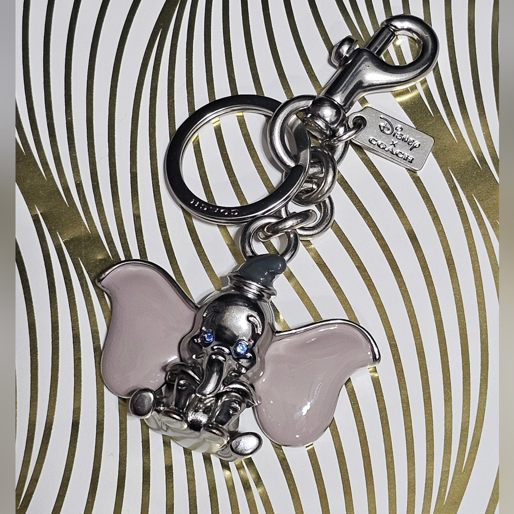 Coach Disney Dumbo Metal Keychain Bag Charm New 88551 - Picture 6 of 6